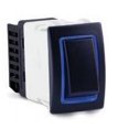 thumbnail image 2 of Sierra Marine Multi Purpose Switch RK40700B Marine Series; 12 Volt DC; 20 Amp; Rocker Switch; Rectangular; Blue Illuminated; Black; Double Pole Double Throw DPDT, 2 of 3