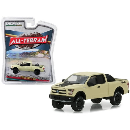 2016 Ford F 150 Baja Pickup Truck With Tire Carrier Matt Yellow All Terrain Series 7 164 Diecast Model By Greenlight