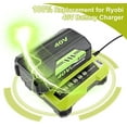 thumbnail image 2 of 40V Charger for Ryobi 40-Volt Power Tools, String Trimmer, Jet Fan Blower, 2 of 5