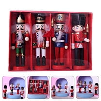 Stri Set of 4 Christmas Nutcrackers Hanging Wooden Table Decoration