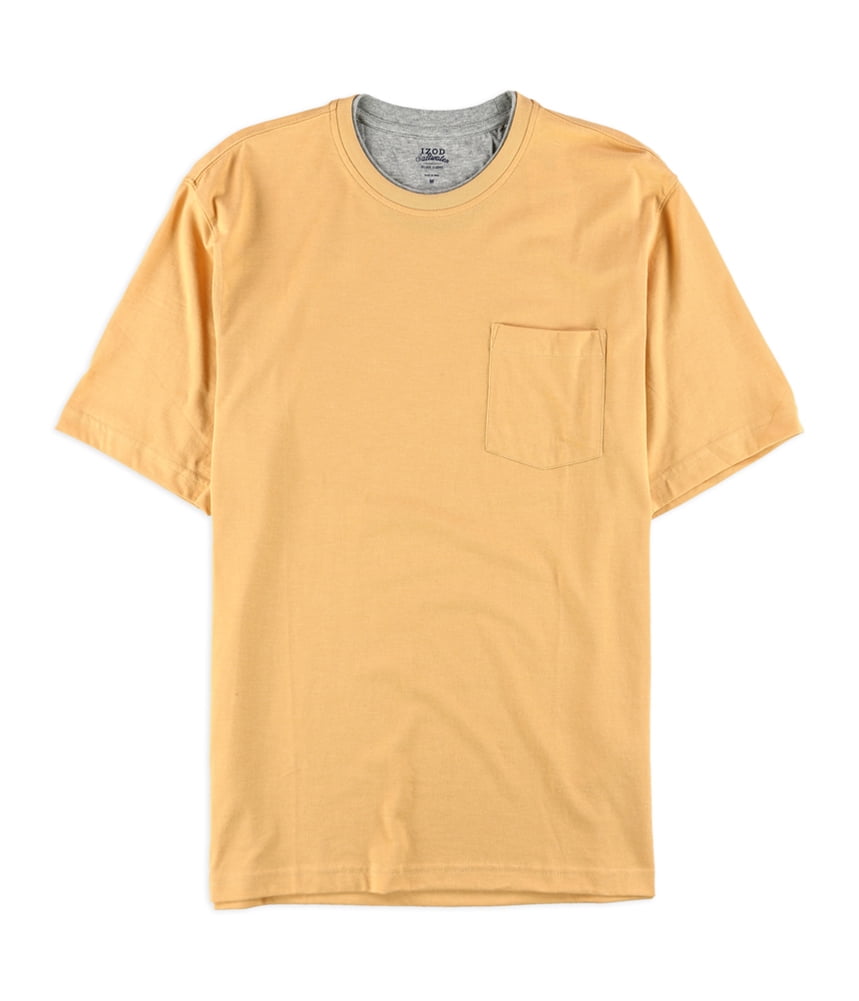 IZOD IZOD Mens DoubleLayer Jersey Basic TShirt apricotnectar S