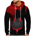 thumbnail image 1 of Men's Loose Printed Hooded Sweatshirt Men's Casual Fashion Sports Sweatshirt, 1 of 7