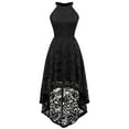 thumbnail image 5 of Dressystar Women Halter Floral Lace Cocktail Party Dress Female Knee Length Bridesmaid Dress, 5 of 10