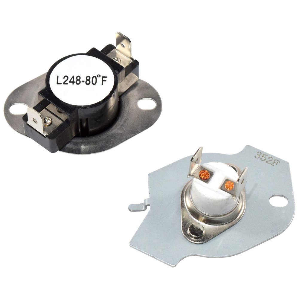 HQRP Dryer Thermostat Thermal Fuse CutOff Kit for Kenmore 11096563100
