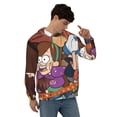 thumbnail image 4 of Gravity Falls Men's Hoodie With Color Drawstrings Sweatshirt Hooded Pullover Print Winter Coat Jacket Small, 4 of 9