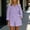 Purple 01, variant on Ksrymi Two Piece Sets for Women Striped 2-Piece Outfit: Oversized V-Neck Collared Long Sleeve Button-Down Shirt with Rollable Cuffs & Elastic Waist Shorts with Pockets Summer Outfits