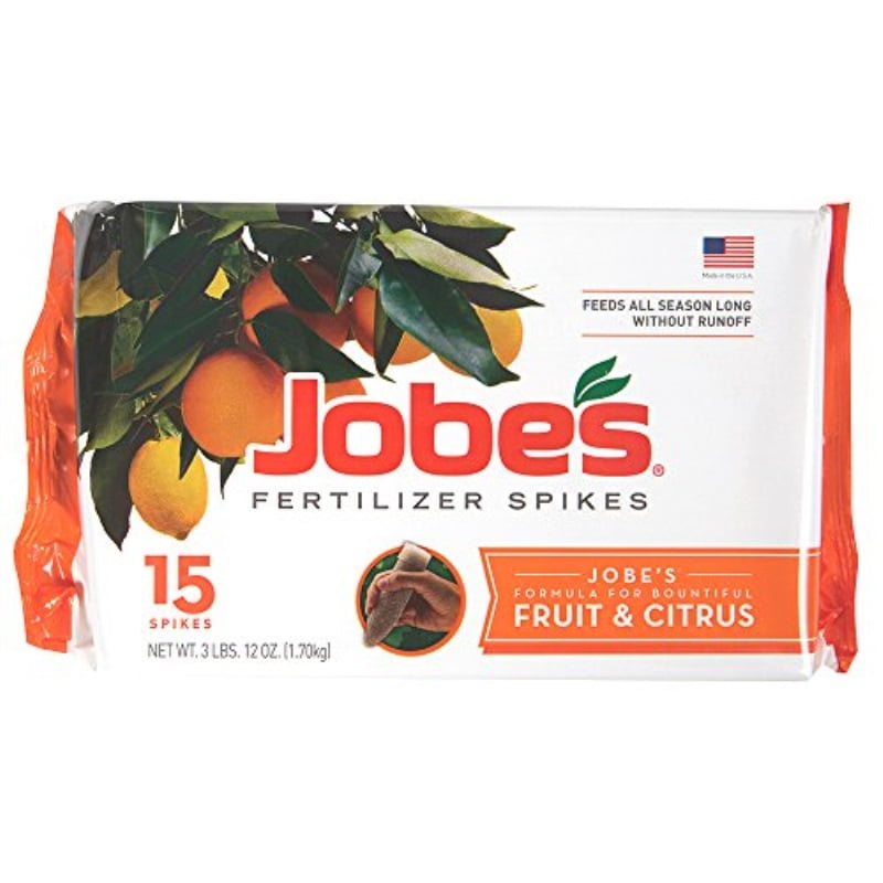 3-5-5 6-Pack Jobes Organics 04226 Fruit & Citrus Tree Fertilizer Spikes 