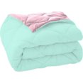 thumbnail image 7 of DNG Creations 1 Piece Reversible Diamond Pattern Comforter ( Aqua-Blue/Light Pink Colour ) 550 GSM All - Season 100% Egyptian Cotton, 800 TC - California King - Size, 7 of 7
