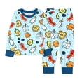 thumbnail image 4 of Tisuna Fall Pajamas Set For Girls Kids 2 Pieces Food Graphic Long Sleeve Pajama Sleepwear Set Child Cozy Lightweight Bedroom Outfits Size 9-10 Years Light Blue, 4 of 4