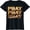 Black, variant on Pray On It, Pray Over It, Pray Through It Christian Faith T-Shirt