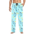 thumbnail image 5 of Men's Pajama Pants Tennis Racket Ball on Blue Cotton Long Sleepwear Lounge Pants L, 5 of 7
