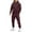 Wine, variant on MELDVDIB Sweatsuits Men 2 Piece Outfit Fall Winter Long Sleeve Hoodies with Joggers Pants 2 Piece Sets Fashion Casual Solid Color Tracksuits
