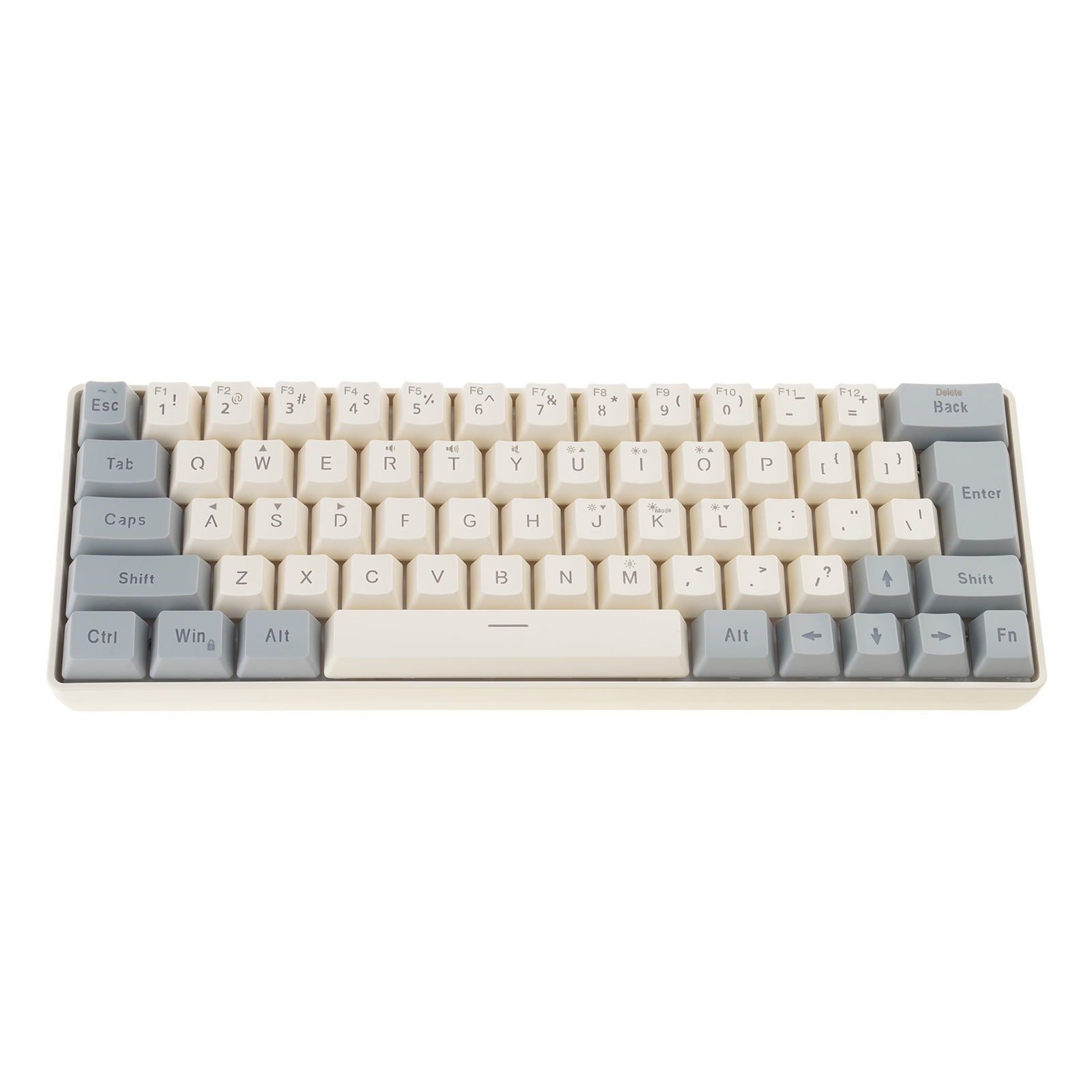 AOOOWER Corded Gaming Keyboard for PC Gamers LED Backlits Mechanical Keyboard 63 Key Desktop Computer Keyboard for Gaming