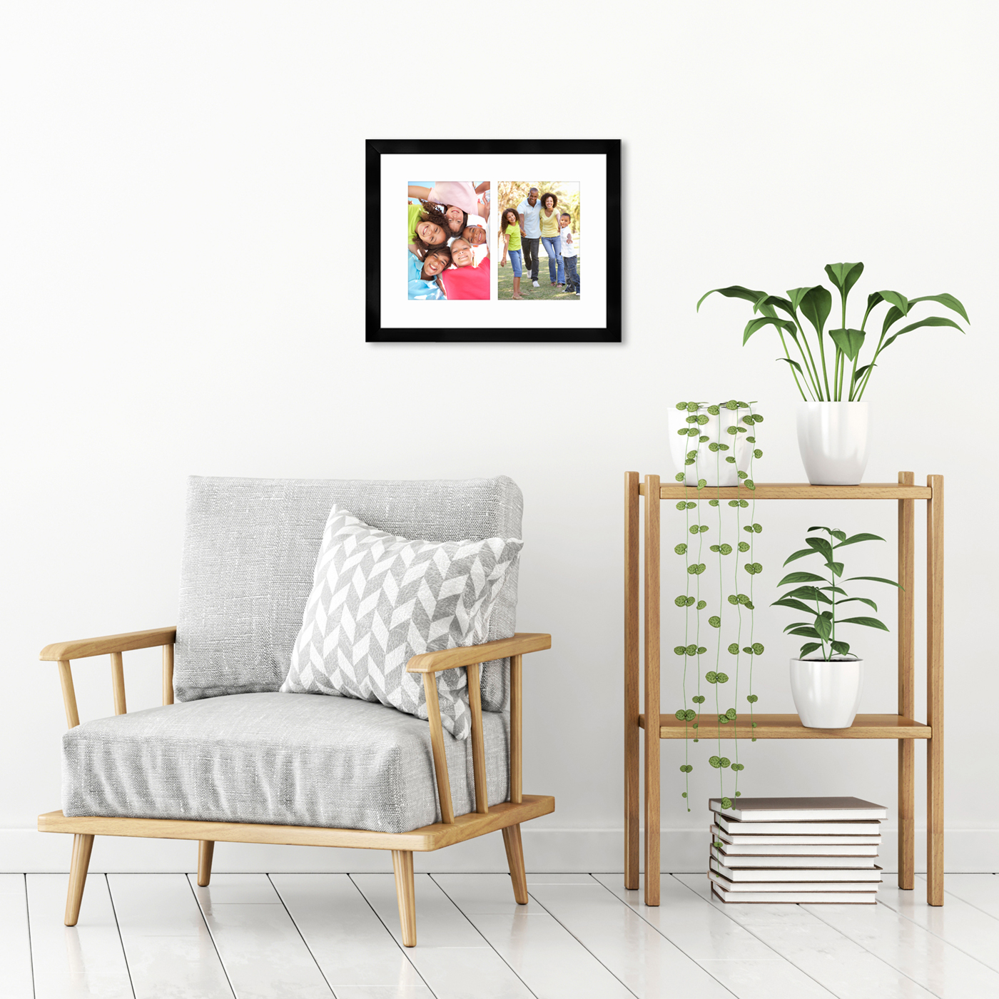 11 x 14 Collage Picture Frame - Displays Two 5 x 7 Inches Portrait