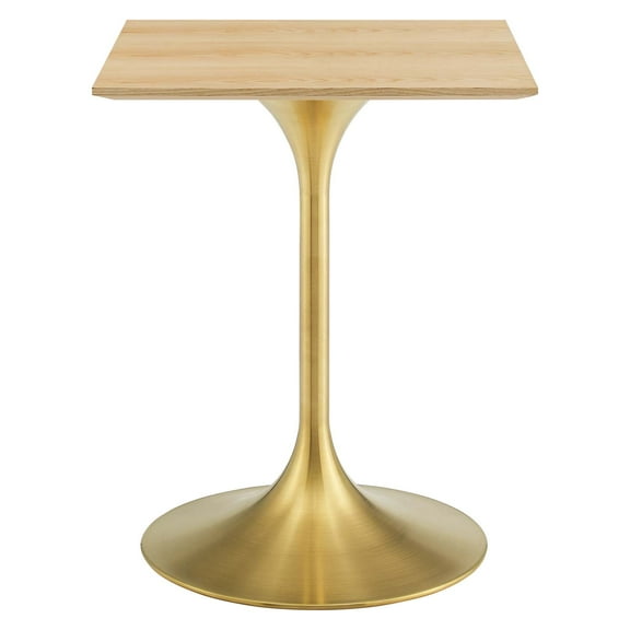 Dining Table, Square, Wood, Gold Brown Natural, Modern Contemporary Urban Design, Kitchen Room Cafe Bistro Restaurant Hospitality