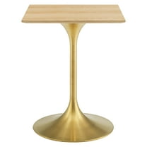 Dining Table, Square, Wood, Gold Brown Natural, Modern Contemporary Urban Design, Kitchen Room Cafe Bistro Restaurant Hospitality