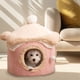 thumbnail image 5 of Casa para gatos con helado, cama para gatos con suficiente espacio interior para cachorros y gatitos, extra suave, lavable y antideslizante., 5 of 6