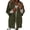 Army Green, variant on UJNDER Women's 3/4 Sleeve Notched Lapel Collar Double Coat Winter Wool Blend Over Coats Long Jackets Button Pockets Coats for Women Army Green XL