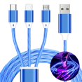 thumbnail image 1 of Cable de carga TISTIPPL 3 en 1 con iluminación, 3 A, para teléfonos inteligentes, 1 of 6