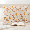 thumbnail image 3 of Orange Leaves Fall Outdoor Waterproof Pillow Covers, Branches Birds Pine Cones Rustic Decorative Square Throw Pillowcase Sofa Cushion Sham for Patio/Couch/Chair, 24"x24" 2 Pack, 3 of 8