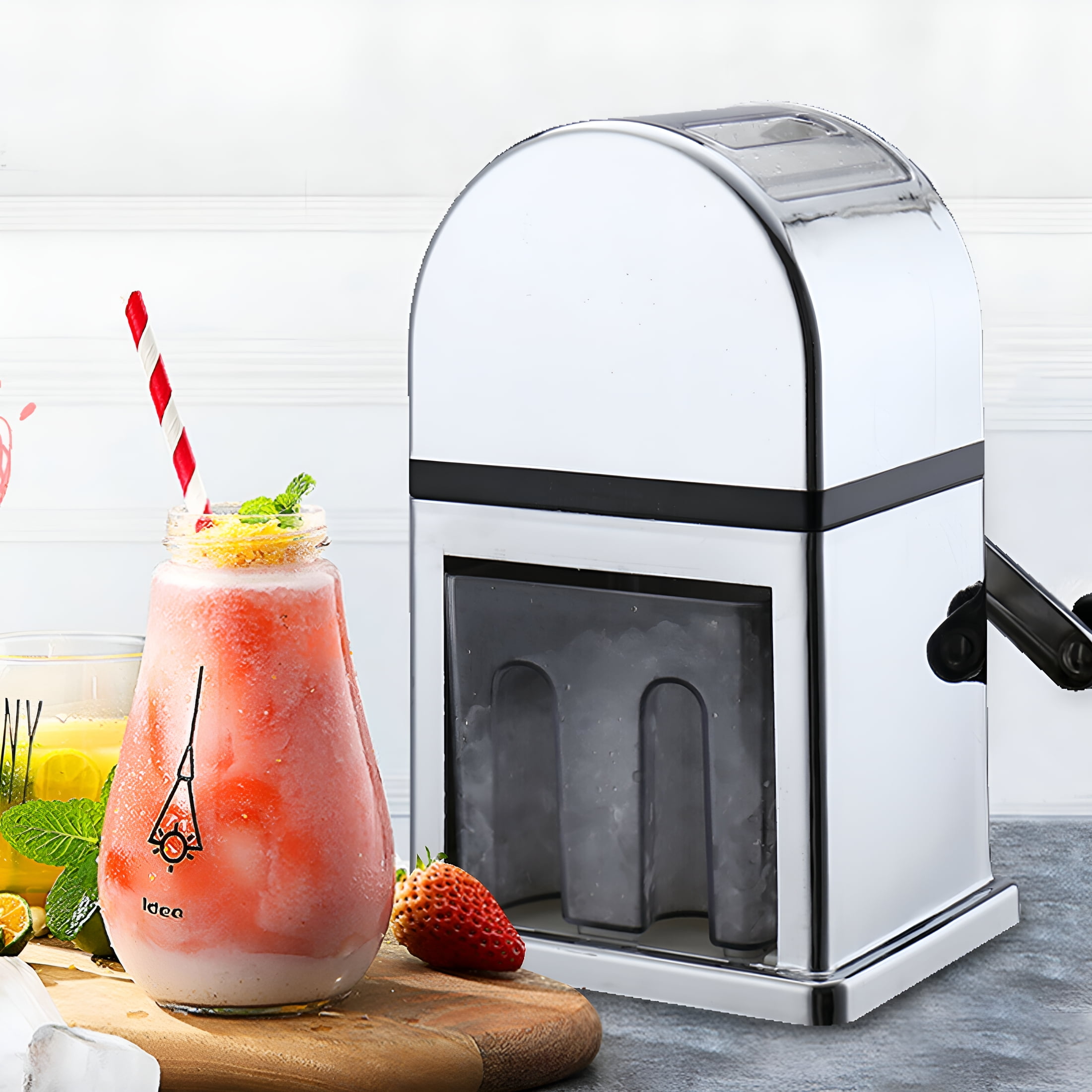 ZEPARO Commercial Stainless Steel Ice Crusher Shaver Machine Durable Crushed Ice Maker