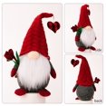 thumbnail image 4 of YujiCraft Valentines Day Gnomes Plush Ornaments, Handmade Red Knit Hat Doll Couple Decor, Party Supplies,A, 4 of 7