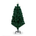 Green 4ft Christmas Tree with 120 Branches and Fiber Optic PVC