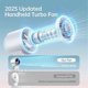 thumbnail image 2 of 3-in-1 Portable Handheld Turbo Fan, Digital Display, USB Rechargeable Mini Hand Held Personal Fan f, 2 of 5