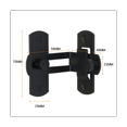 thumbnail image 4 of 90 Degree Flip Barn Door Lock Protect Privacy-Security Gate Latch Hook Lock Latch for Barn Sliding Door Antique Lock, 4 of 7