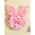 thumbnail image 2 of Bagilaanoe Newborn Baby Girl Rompers Floral Lace Fly Sleeve Bodysuit 3M 6M 12M 18M Infant One Piece Jumpsuit, 2 of 9