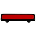thumbnail image 1 of Hot Knobs HK5001-PB Black Border with Brick Red Rectangle Glass Cabinet Pull - Black Post, 1 of 1