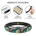 thumbnail image 2 of XMXT Hawaiian Surf Illustration Steering Wheel Cover, Elastic Non-Slip Universal Fit Car Decor Accessories Protector for Auto SUV Trucks, 2 of 8