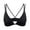 Black, variant on Lixiuxyad Womens Sports Bra Pack Women's Triangle Bralette Comfort Full Coverage Bra Front Close Deep V Seamless Wireless Adjustable Bras