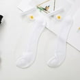thumbnail image 3 of IDALL No Show Socks Womens Ankle Socks 10PC Women Casual Cute Little Daisy Mesh Splice Breathable Short Socks Cute Socks Lace Socks White One Size, 3 of 4