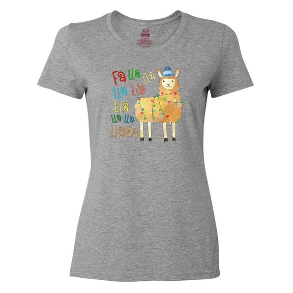 Inktastic Cute Christmas Fa Lla Llama Women's T-Shirt
