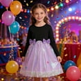 thumbnail image 2 of WMQPNNS Girls Tutu Dress Toddler Girls Dresses Size 6 Ruffle Long Sleeve Sequin Party Layered Tulle Dress Princess Birthday Gown Holiday Dresses(Size 9-10 Years, Black-d), 2 of 9