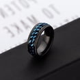 thumbnail image 5 of Anillo de cadena giratorio de acero de titanio, anillo de pareja de acero inoxidable, primera joyería, aspecto vanguardista, 5 of 5