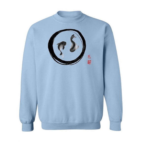 Black Koi Carps In Black Zen Sweatshirt Women -Image by Shutterstock, Female Medium