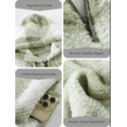 thumbnail image 3 of Women's Sherpa Pullover Sweatshirt Faux Fleece Quarter Zip Hoodie Double Fuzzy Hoodies with Pockets, 3 of 7