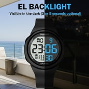 Hearkent 8 Alarms and Vibrations Watch Medication Reminder for Deaf or Senior-Friendly Big Number Digital 50m Waterproof Watch