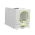 thumbnail image 4 of High Capacity Cat , Enclosed Toilet with a Spoon, Easy Clean Washroom Green, 4 of 8