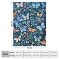 thumbnail image 4 of Nawypu Butterfly Throw Blanket Ultra Soft Warm Colorful Flower Blankets for Bed Chair Sofa Couch Bedroom Decor All Season, 4 of 6