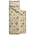 thumbnail image 2 of Geometric Diamond Beige Pattern Teens Toddler Nap Mat with Pillow, Sleeping Mat Bag for Preschool Daycare 60"x20", 2 of 6