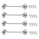 thumbnail image 1 of Uxcell 4-Pack Pestillo de Gancho y Ojo para Puerta 6 Pulgadas Pestillo de Puerta de Acero Inoxidable Pestillo de Puerta de Granero Gancho y Ojo, 1 of 1