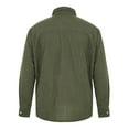 thumbnail image 4 of Men's Corduroy Shirt Casual Long Sleeve Button Down Lightweight Shirt Solid Color Regular Fit Shacket Jacket with Pocket, 4 of 6