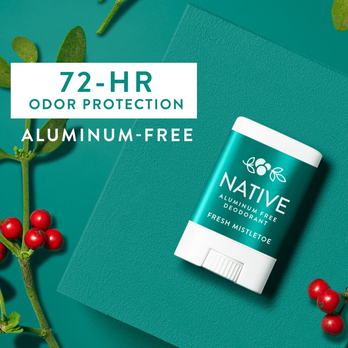 (2 pack) Native Limited Edition Fresh Mistletoe Mini Deodorant 0.35 oz