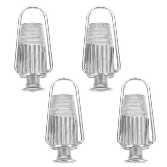 Pawsdot 4Pcs Aluminum Clothesline Tightener Plated Silver Twist Operated for Laundry and Household Use