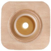 4 Pack - Colostomy Barrier SurFit Natura Trim to Fit Standard Wear Stomahesive Tan Tape 214" Flange SurFit Natura Hydrocolloid 138 to 134" Stoma