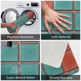 thumbnail image 2 of Blue Red Ceramic Square Rugs Washable Cover Floor Rug Carpets Home Decorations for Bathroom Kitchen Bedroom Indoor 31.5x20 inch, 2 of 6