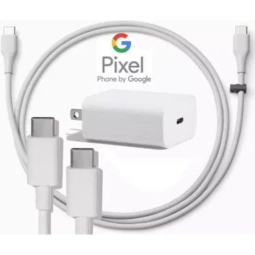 OEM Google USB-C Fast Charger & USB-C to USB-C Cable Set Google Pixel 7,8,9 Pro